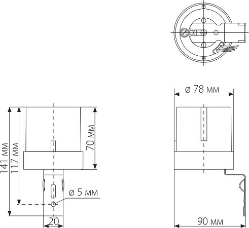 Датчик освещенности 5500W IP44 SNS L 07 Elektrostandard - фото