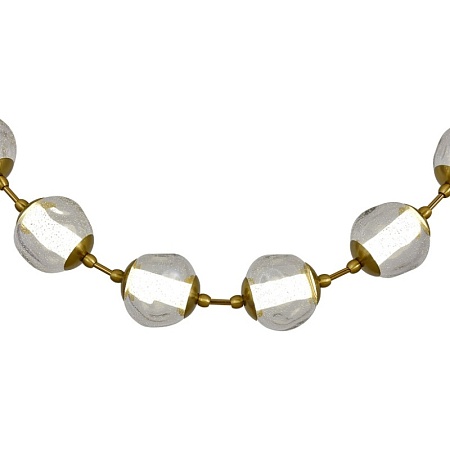 SL6520.303.16 Светильник подвесной ST-Luce латунь/прозрачный с пузырьками воздуха LED 1*80W 4000K HELMI - фото