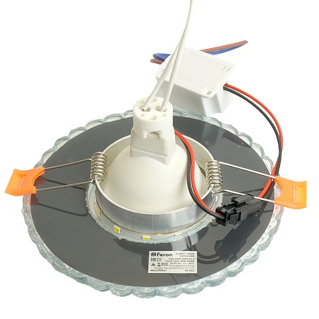 Светильник встраиваемый с белой LED подсветкой Feron CD937 потолочный MR16 G5.3 прозрачный - фото