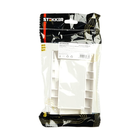 Рамка  2-местная (без перемычки),  пластик, STEKKER, PFR00-7012-01, серия Катрин, белый - фото