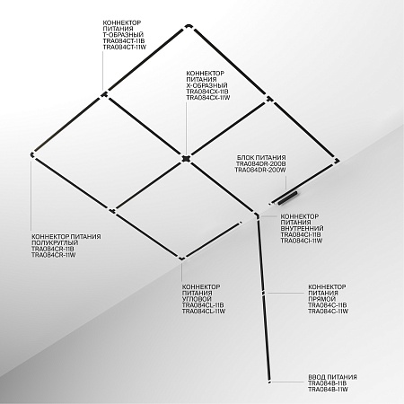 Шинопровод 2м Radity накладной черный - фото
