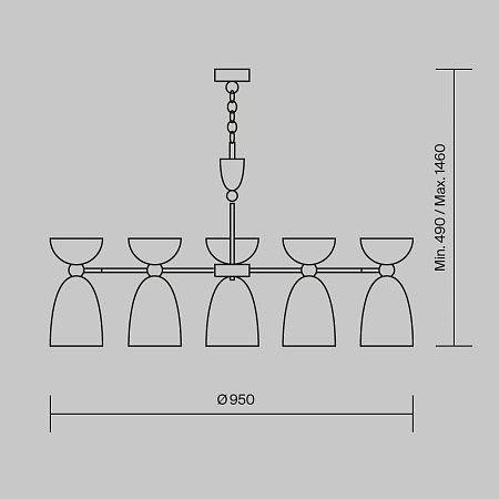 Подвесной светильник Maytoni Cloches MOD113PL-07W - фото