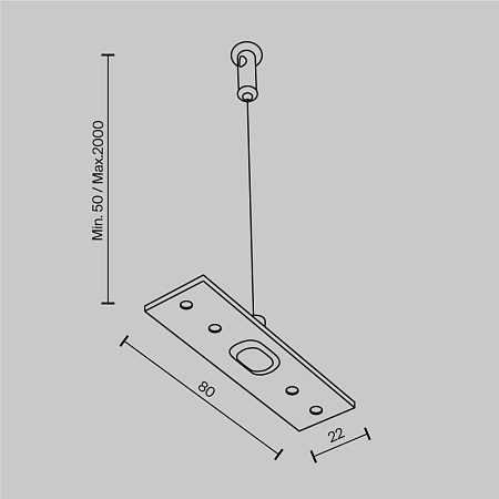 Подвес тросовый  2шт Exility белый - фото