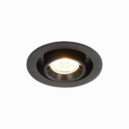 Св-к встр. Черный LED 1*12W 3000K 900Lm Ra80 24° IP20 D90xH92 180-240V ST702.338.12 - фото