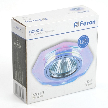 Светильник встраиваемый Feron DL8020-2 потолочный MR16 G5.3 серебристый - фото