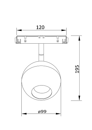 Трековый светильник Technical Ball TR028-2-15W3K-W - фото