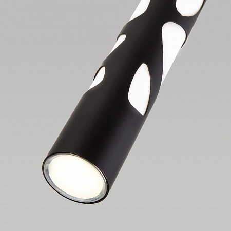 Подвесной светодиодный светильник DLR037 12W 4200K черный матовый - фото