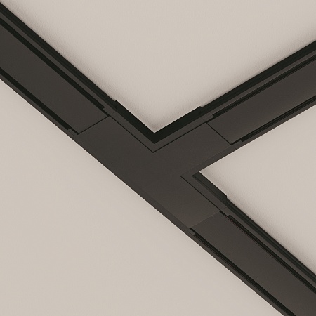 Коннектор питания T-образный Radity черный - фото