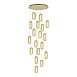 Светильник подвесной ST-Luce Золотистый/Золотистый, Прозрачный LED 18*9W 3000K SL6506.203.18 - фото