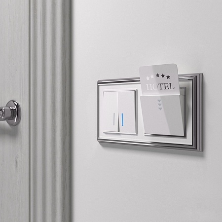 Электронный карточный выключатель белый W1153101 - фото