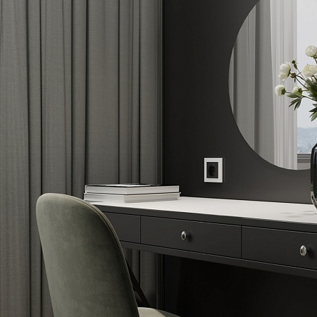 Рамка на 1 пост Slab (белый матовый) W0012961 - фото