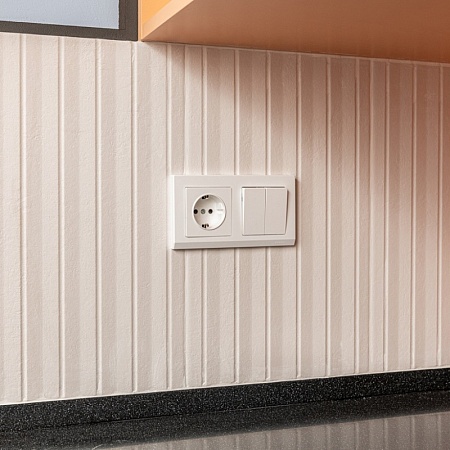 Розетка с заземлением, безвинтовой зажим белая WL01-10-01 - фото