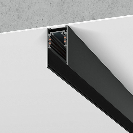 Шинопровод накладной черный 1 м Slim Magnetic 85085/00 Elektrostandard - фото
