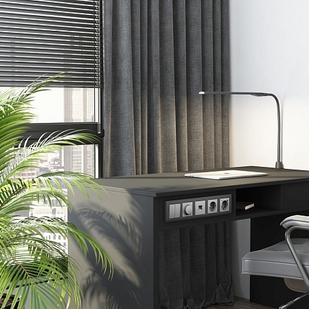 Выключатель двухклавишный (серебряный матовый) W1120065 - фото