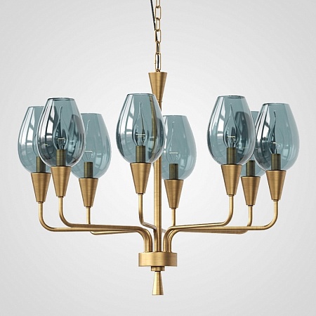 Подвесная Дизайнерская Люстра Viola 8 Синий Imperiumloft 179884-26 - фото