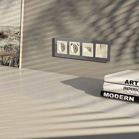 Розетка двойная Ethernet RJ-45 (айвори матовый) W1181162 - фото