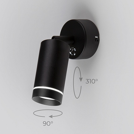 Настенный светодиодный светильник Glory SW LED черный Glory SW LED черный (MRL LED 1005) Elektrostandard - фото