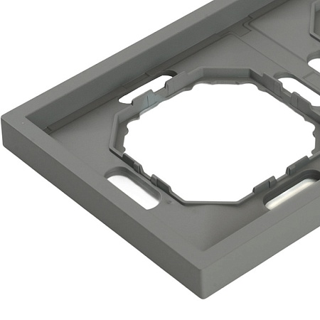 Розетка 1-местная с защитной шторкой с/з (механизм), STEKKER, 250В, 16А, серия Эмили, RST16-5110-05, черный уголь, soft touch - фото