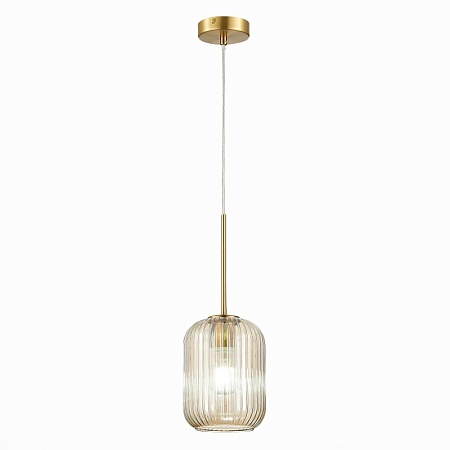 Светильник подвесной ST-Luce Латунь/Коньячный E27 1*60W SL1154.333.01 - фото