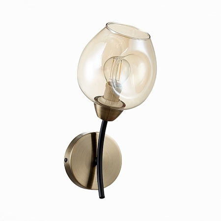 Светильник настенный Бронза, Черный/Янтарный E14 1*40W SLE205301-01 - фото