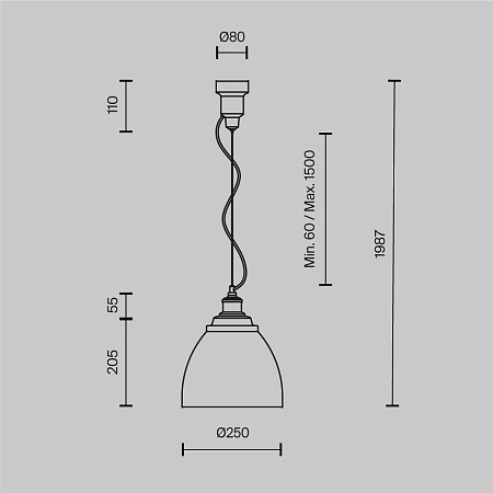 Подвесной светильник Maytoni Bellevue P534PL-01W - фото