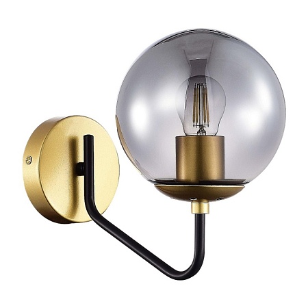 Светильник настенный Матовое золото/Дымчатый E27 1*60W SLE1097-301-01 - фото