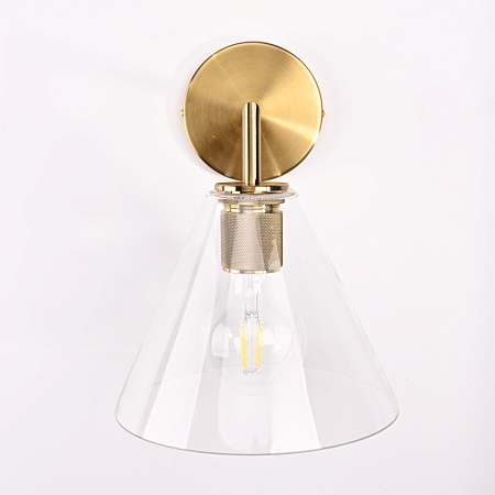 Бра Rh Utilitaire Funnel Shade Single Sconce Brass Imperiumloft 123270-22 - фото