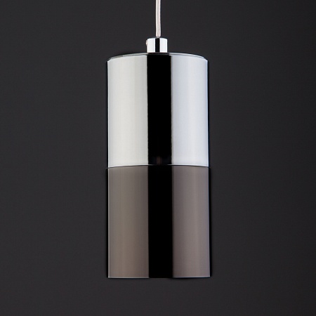 Подвесной светильник в стиле лофт 50146/1 хром/черный жемчуг - фото