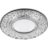 Светильник встраиваемый с LED подсветкой Feron CD945 потолочный MR16 G5.3 прозрачный, хром