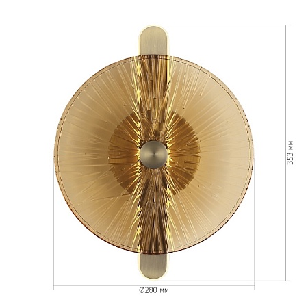 Светильник настенный ST-Luce бронза/янтарь LED 1*11W 4000K SL6141.311.01 - фото