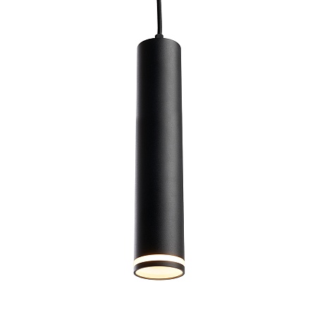 Светильник потолочный Feron ML1708 Barrel LUNA на подвесе  MR16 35W 230V, черный 55*280 - фото