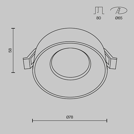 Встраиваемый светильник Technical DL046-01W - фото