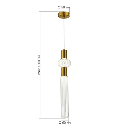 Светильник подвесной ST-Luce Латунь/Золотой, Прозрачный LED 2*3W 3000K SL6117.203.02 - фото