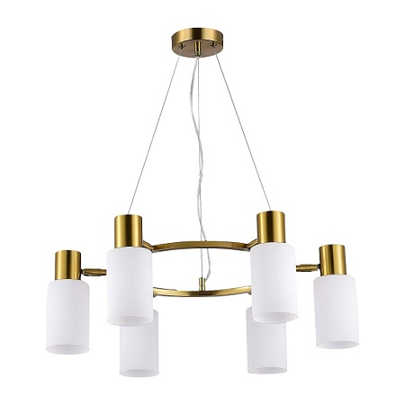 Светильник подвесной Латунь/Белый E14 6*60W SLE1139-303-06 - фото