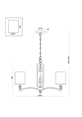 Подвесной светильник Freya FR1007PL-05BS - фото