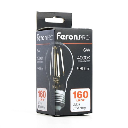 Лампа светодиодная Feron.PRO LB-1106 Шар E27 980LM 6W 175-265V 4000K - фото