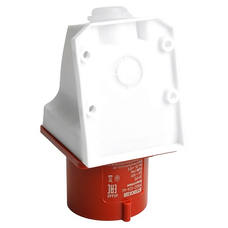 Вилка угловая ST-524 32А 380В 3P+PE IP44, PPG32-524-44, Stekker - фото