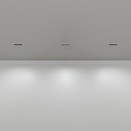 DK2514-WB Встраиваемый светильник SPACE со светодиодом L126mm 220V 10W 38° 4000К IP20 белый/черный алюминий - фото