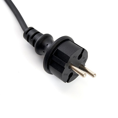 Сетевой шнур для гирлянд 3м, 2*0,5мм2, IP44, черный, DM403 - фото