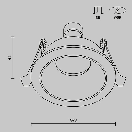 Встраиваемый светильник Technical DL126-GU10-B - фото