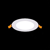 Св-к встр. Белый LED 1*6W 3000K 330Lm Ra80 110° IP20 D120xH8 90-265V ST209.538.06