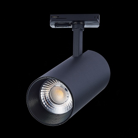ST350.436.30.24 Св-к трек. Черный LED 1*30W 3000K 2 700Lm Ra?80 24° IP20 L177xW77xH204 100-240V Однофазная трековая система - фото