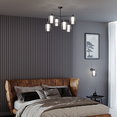 Потолочный светильник Eurosvet 30191/6 черный - фото