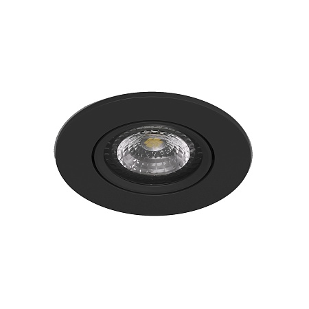 DK3020-BK Встраиваемый светильник, IP 20, 10 Вт, GU5.3, LED, черный, пластик - фото
