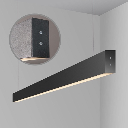 Линейный светодиодный подвесной двусторонний светильник 128см 50Вт 3000К черный LSG-01-2-8*128-35-3000-MSh Elektrostandard Pro - фото