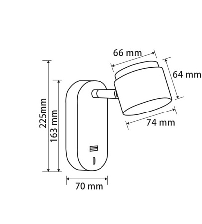 Настенный светильник (бра) Freya PointFour FR10004WL-L4W - фото