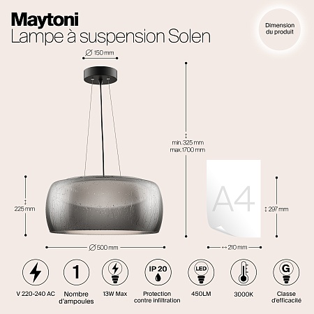 Подвесной светильник Maytoni Solen MOD073PL-L16B3K - фото