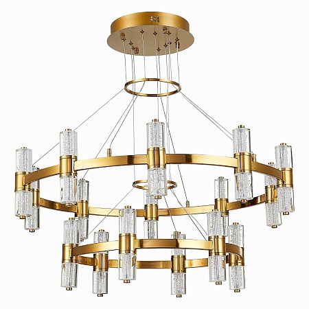 Люстра подвесная ST-Luce Латунь/Прозрачный LED 32*2,5W 4000K SL6007.203.32 - фото