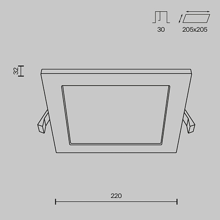 Встраиваемый светильник Technical DL022-6-L18W - фото