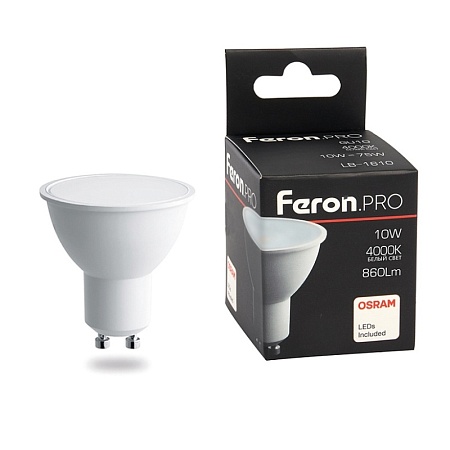Лампа светодиодная Feron.PRO LB-1610 GU10 10W 175-265V 4000K - фото